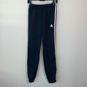 Adidas black with white stripes jogging pants women size small